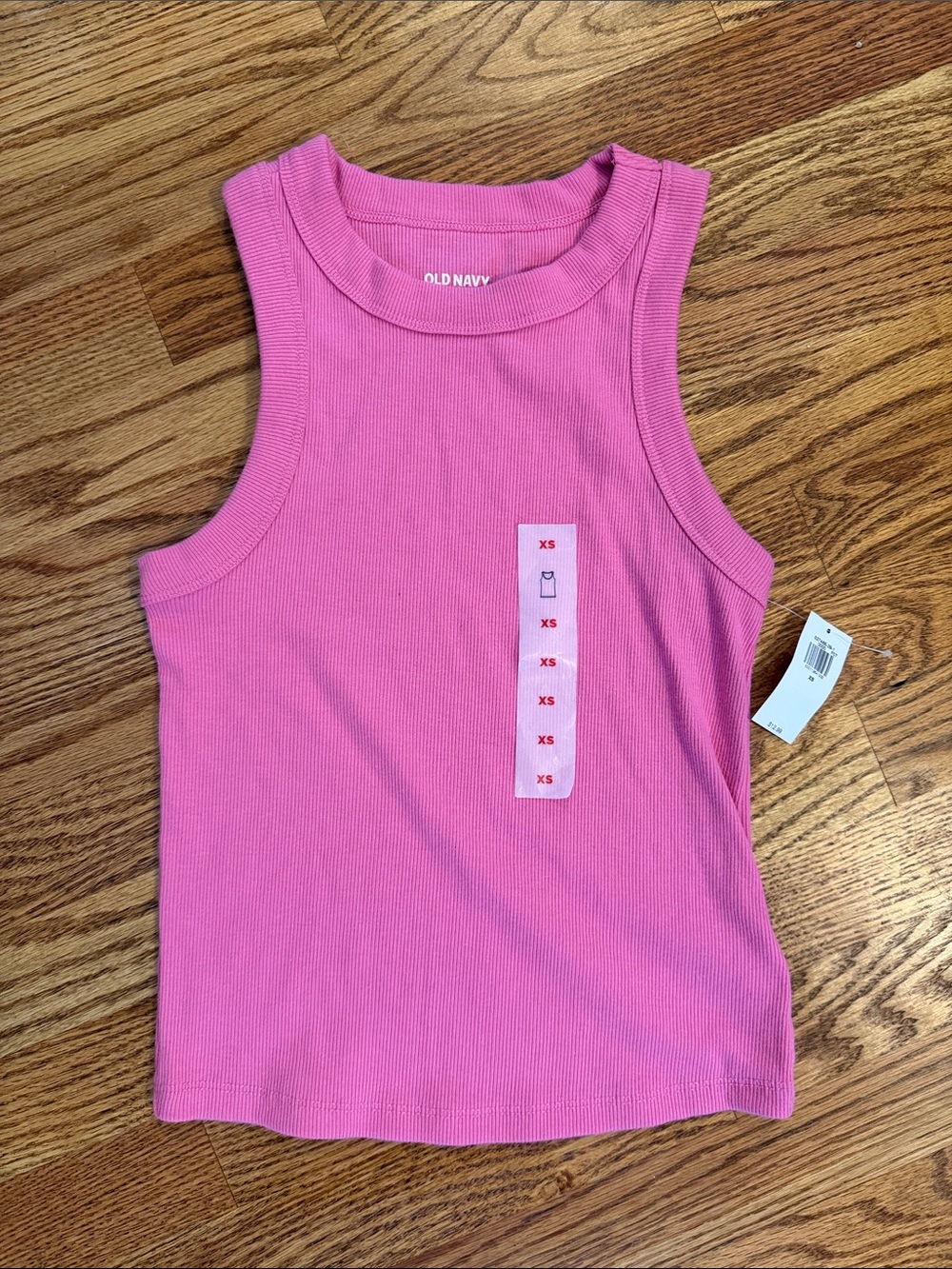Old Navy Bright Pink Ribbed Tank Top - Kids